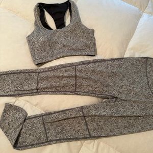 Grey Gym Shark workout set